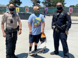 Gonzales police officers donate skateboards, swag to local youth
