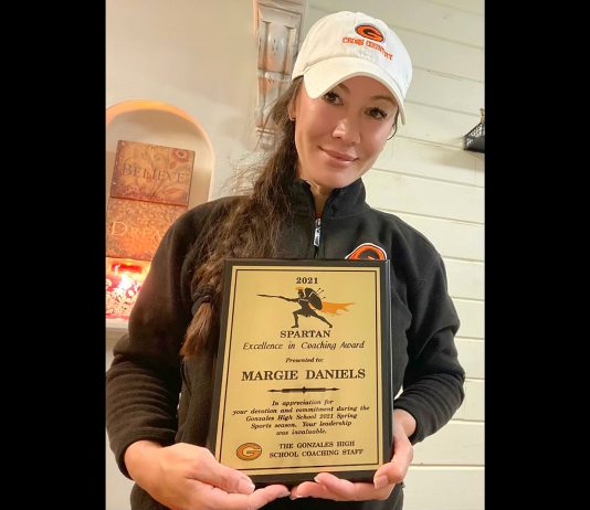 Gonzales High athletic director receives coaching award