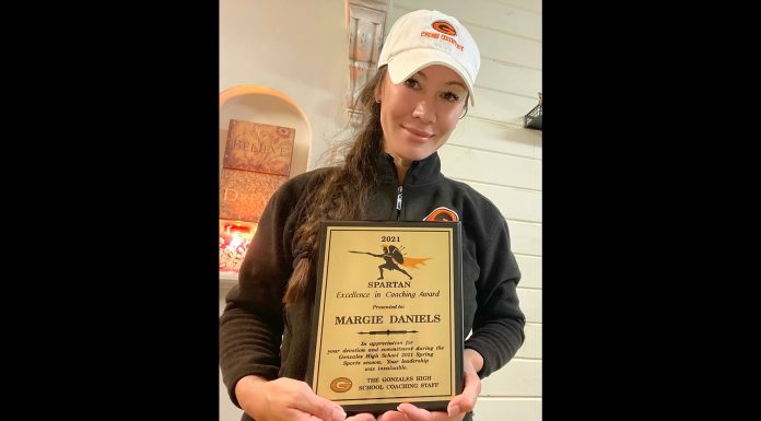 Gonzales High athletic director receives coaching award