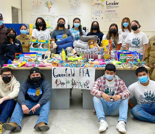 Greenfield FFA, ag leadership students donate to animal rescue