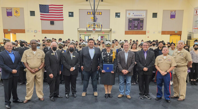 Soledad High School naval cadets receive unit award