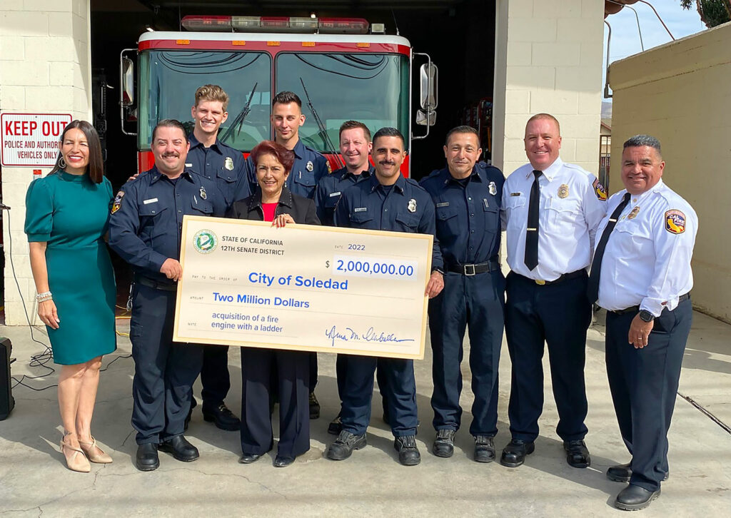 Soledad receives 2M for new fire truck Salinas Valley Tribune