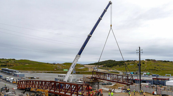 New bridge positioned over iconic Laguna Seca Raceway