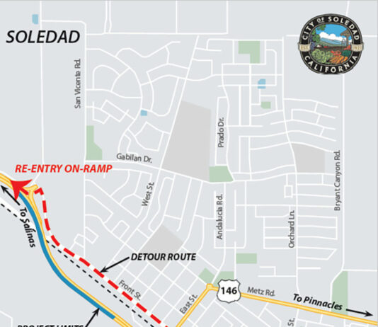 Overnight closure of northbound 101 in Soledad begins tonight