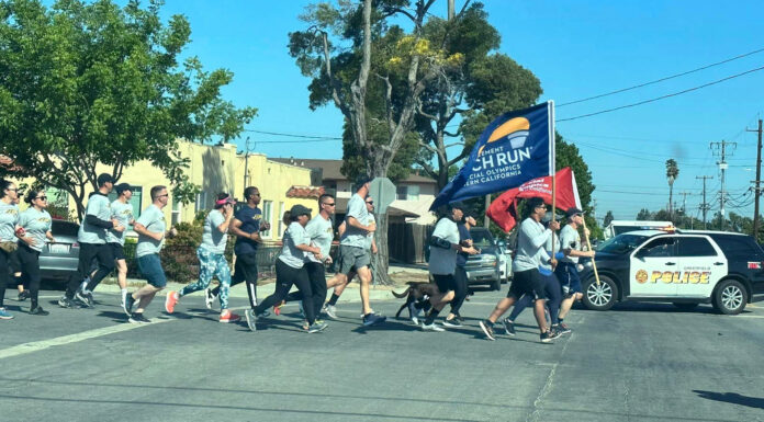 Salinas Valley officers help escort Flame of Hope