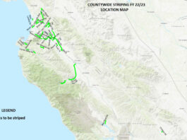 County of Monterey begins road striping project
