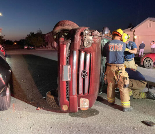 DUI suspected in Greenfield rollover