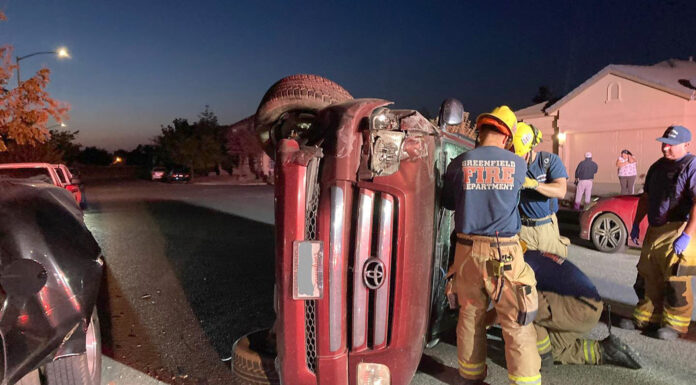 DUI suspected in Greenfield rollover