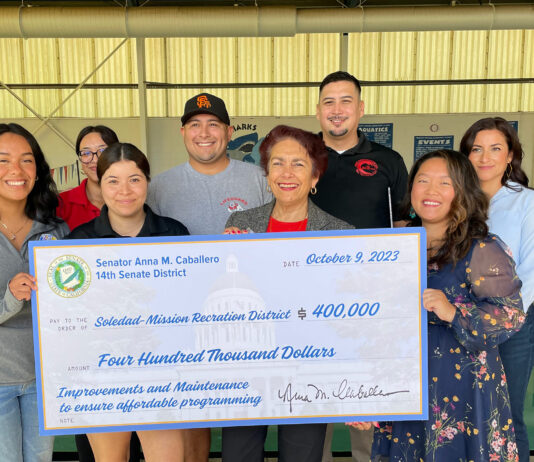 Sen. Caballero secures $1.4M in state funding for Greenfield, Soledad improvements