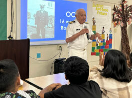 Navy veteran returns to Greenfield to speak with youth