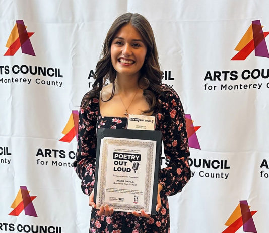Gonzales High student takes first place in countywide poetry contest Monterey County Poetry Out Loud