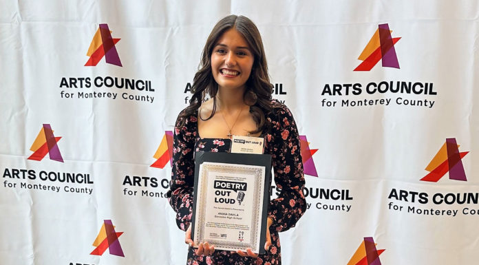 Gonzales High student takes first place in countywide poetry contest Monterey County Poetry Out Loud