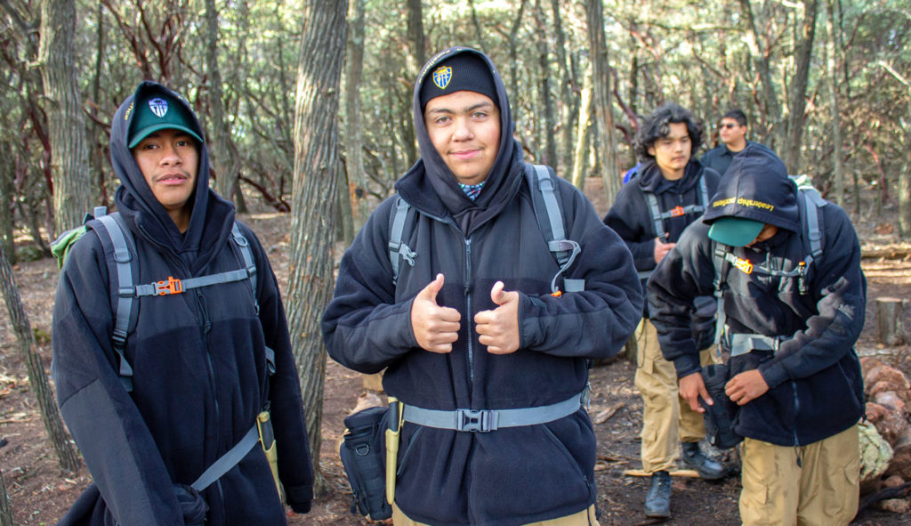 Image for display with article titled Greenfield High School Cadets Learn Basic Survival Skills in the Wilderness