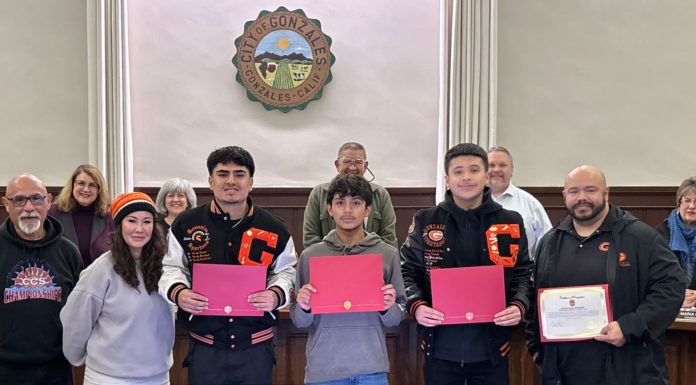 Gonzales City Council honors outstanding high school athletes, coaches Gonzales City Council Gonzales High School athletes coaches