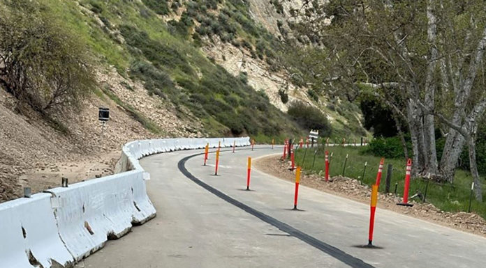 Work continues on Arroyo Seco Road slide area west of Greenfield Construction slide roadwork Arroyo Seco Road
