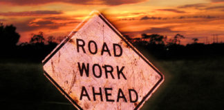 Overnight Highway 101 work to cause delays between Soledad, Greenfield Road work sign