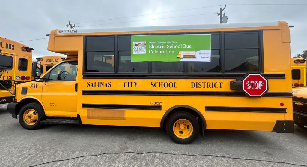 Image for display with article titled Salinas City Elementary School District Launches Electric Bus Fleet