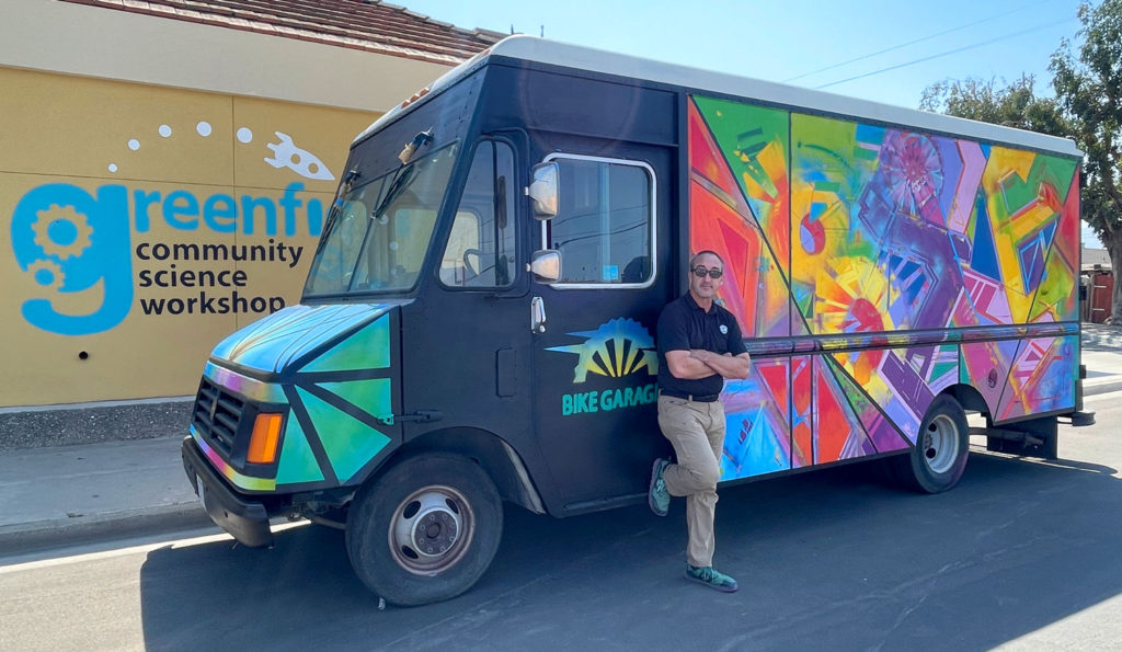 Image for display with article titled Greenfield CSW’s BikeMobile Gets New Paint Job From Local Teacher