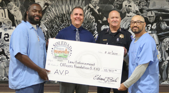 Correctional Training Facility raises nearly $11K for Soledad Cops Giving Tree
