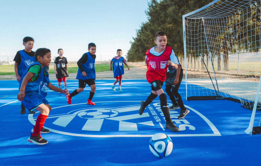 Image for display with article titled Earthquakes, Chevron Unveil New Futsal Court in Greenfield