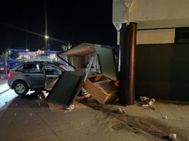 Drunken driver crashes into Greenfield middle school shed