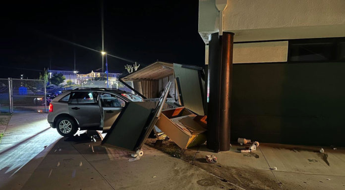 Drunken driver crashes into Greenfield middle school shed