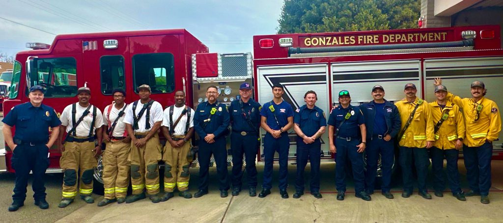 Gonzales Fire Department fire engine firefighters