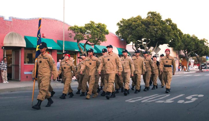 Greenfield High School 246th Battalion of the California Cadet Corps in parade