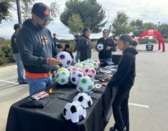 Soccer ball giveaway