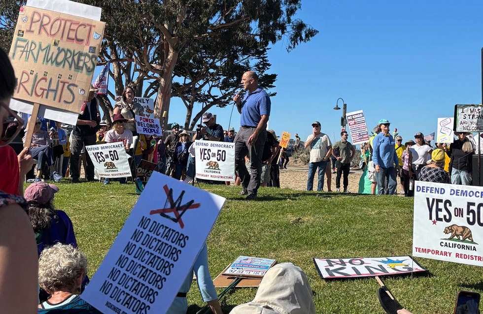 Congressman Jimmy Panetta at No Kings protest