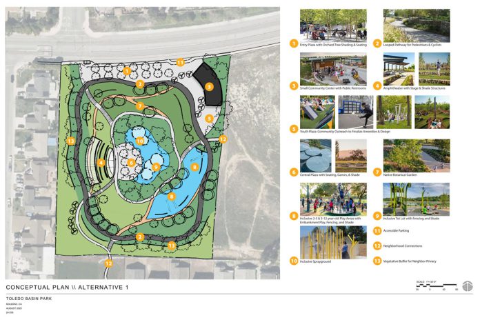 Toledo Basin Park design concept