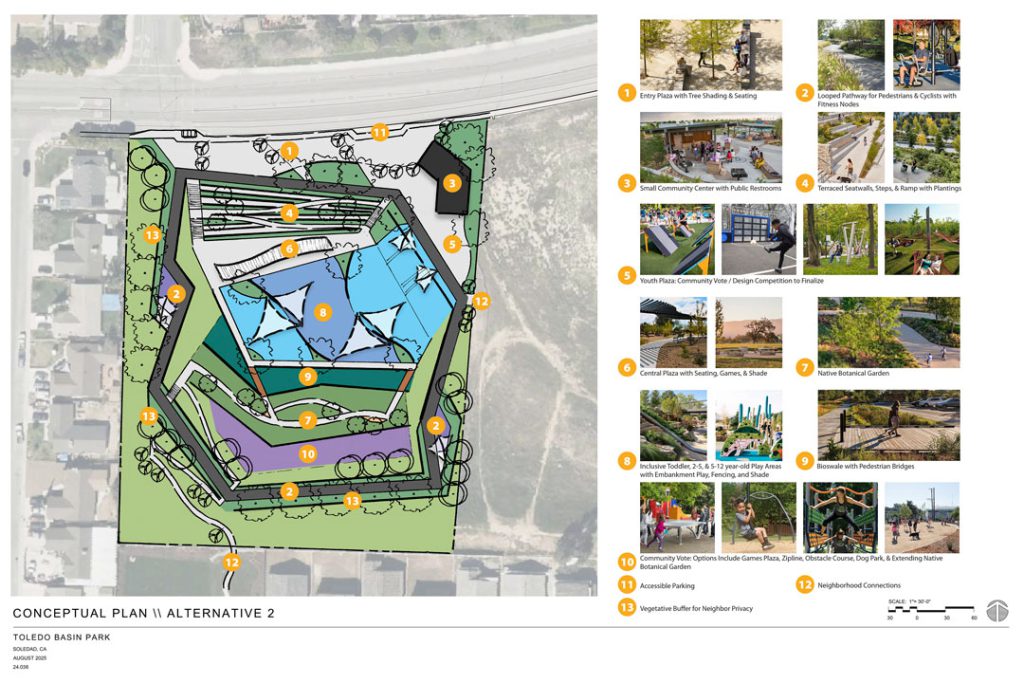Toledo Basin Park design concept