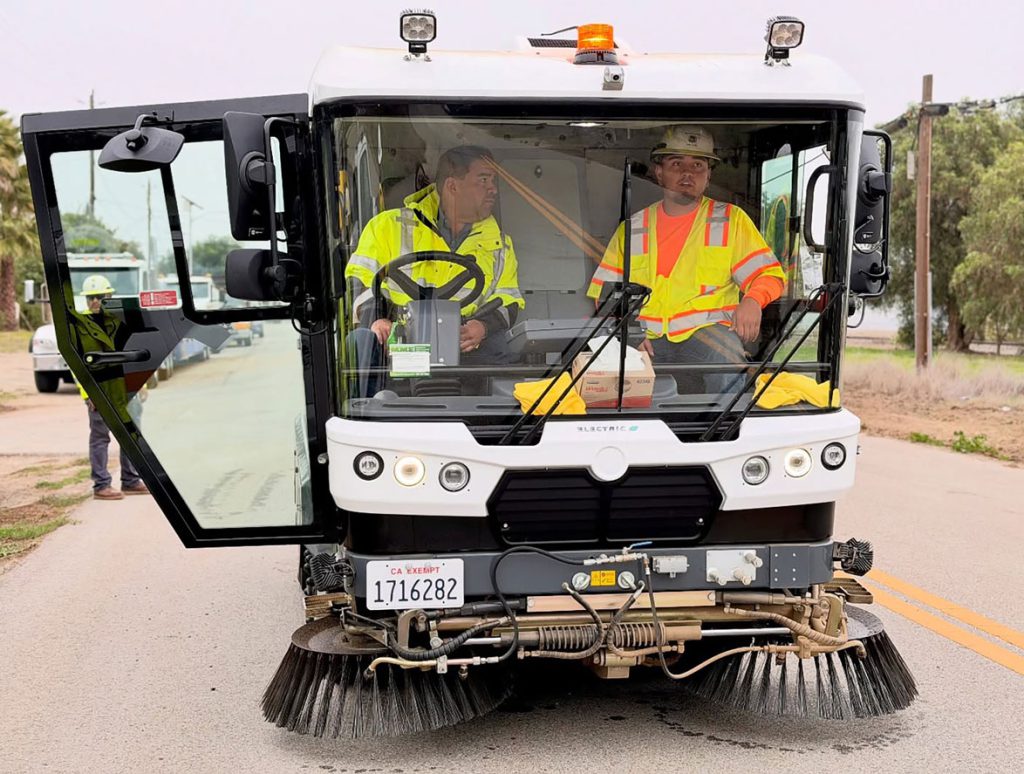 Monterey County electric street sweeper
