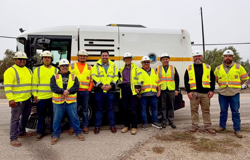 Monterey County electric street sweeper