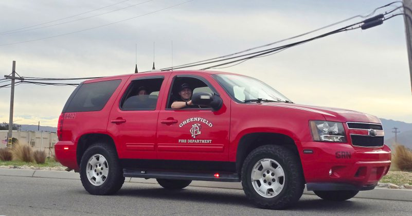 Greenfield Veterans Day Parade fire vehicle
