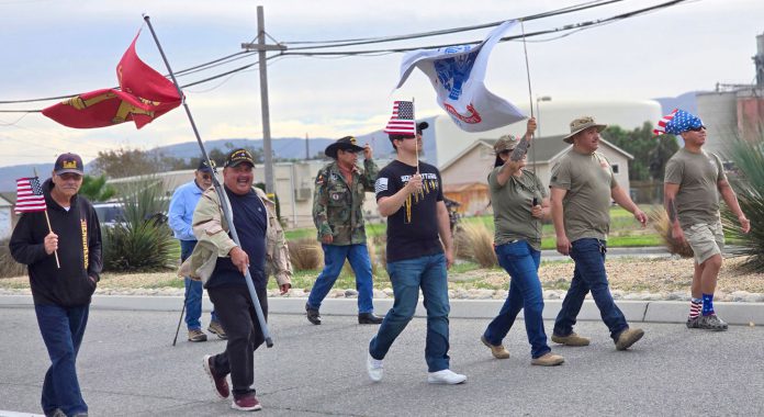 Greenfield Veterans Day Parade veterans march