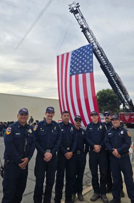 Firefighters at Soledad Veterans Day ceremony