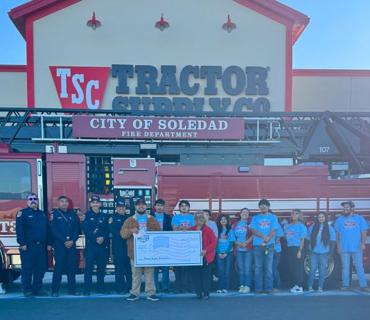 Photo | Soledad Tractor Supply donates to fire department Soledad Tractor Supply check presentation to fire department