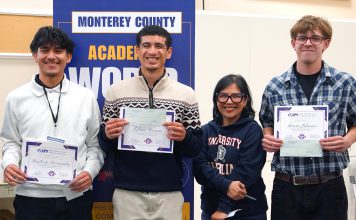 Greenfield students with certificates