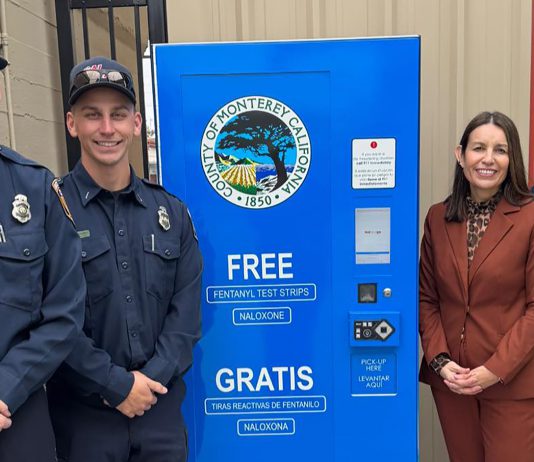 Soledad unveils 24/7 naloxone, fentanyl test strip kiosk Officials with Naloxone and fentanyl test strip kiosk