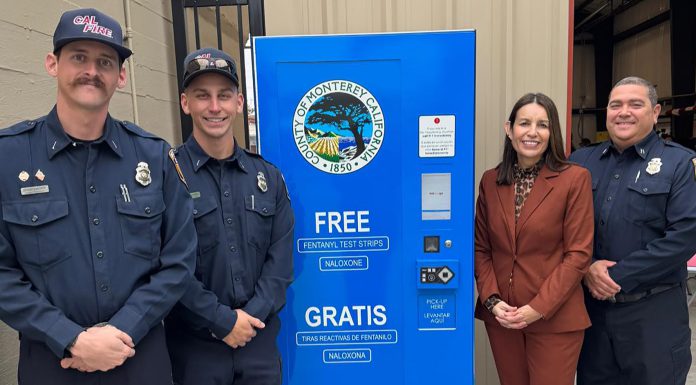 Soledad unveils 24/7 naloxone, fentanyl test strip kiosk Officials with Naloxone and fentanyl test strip kiosk