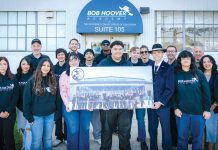 Bob Hoover Academy students raise $500 for Rape Crisis Center of Monterey County Bob Hoover Academy students with check