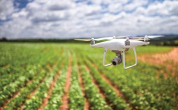 Drone over ag field