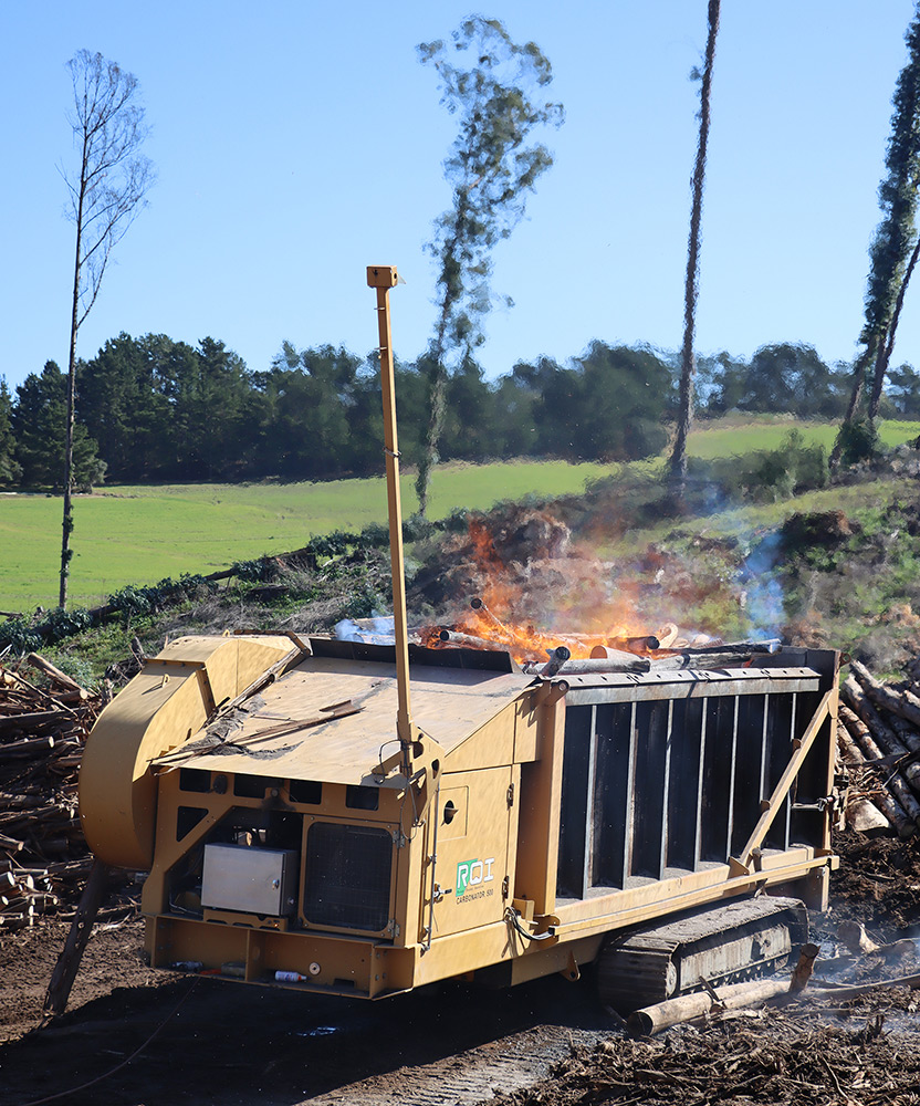 Carbonator converts eucalyptus wood