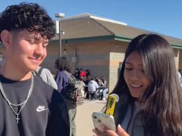 Greenfield Youth Council launches traffic safety campaign Greenfield Youth Council member interviewing student