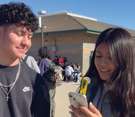 Greenfield Youth Council launches traffic safety campaign Greenfield Youth Council member interviewing student