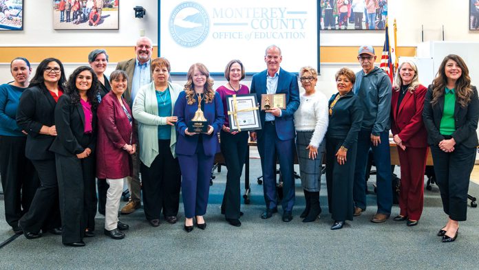 MCOE Dream Big Monterey bell award photo Group with award