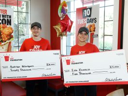 KFC employee, aspiring pilot from Greenfield surprised with $20K KFC scholarship winners