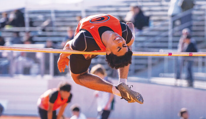 Track 3 Silvestre Arrellanes of Gonzales Track and field high jump