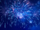 Blue colorful fireworks